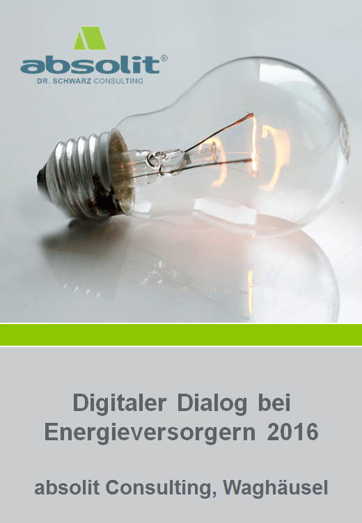 Digitaler Dialog bei Energieversorgern 2016 cover - Digitaler Dialog bei Energieversorgern 2016